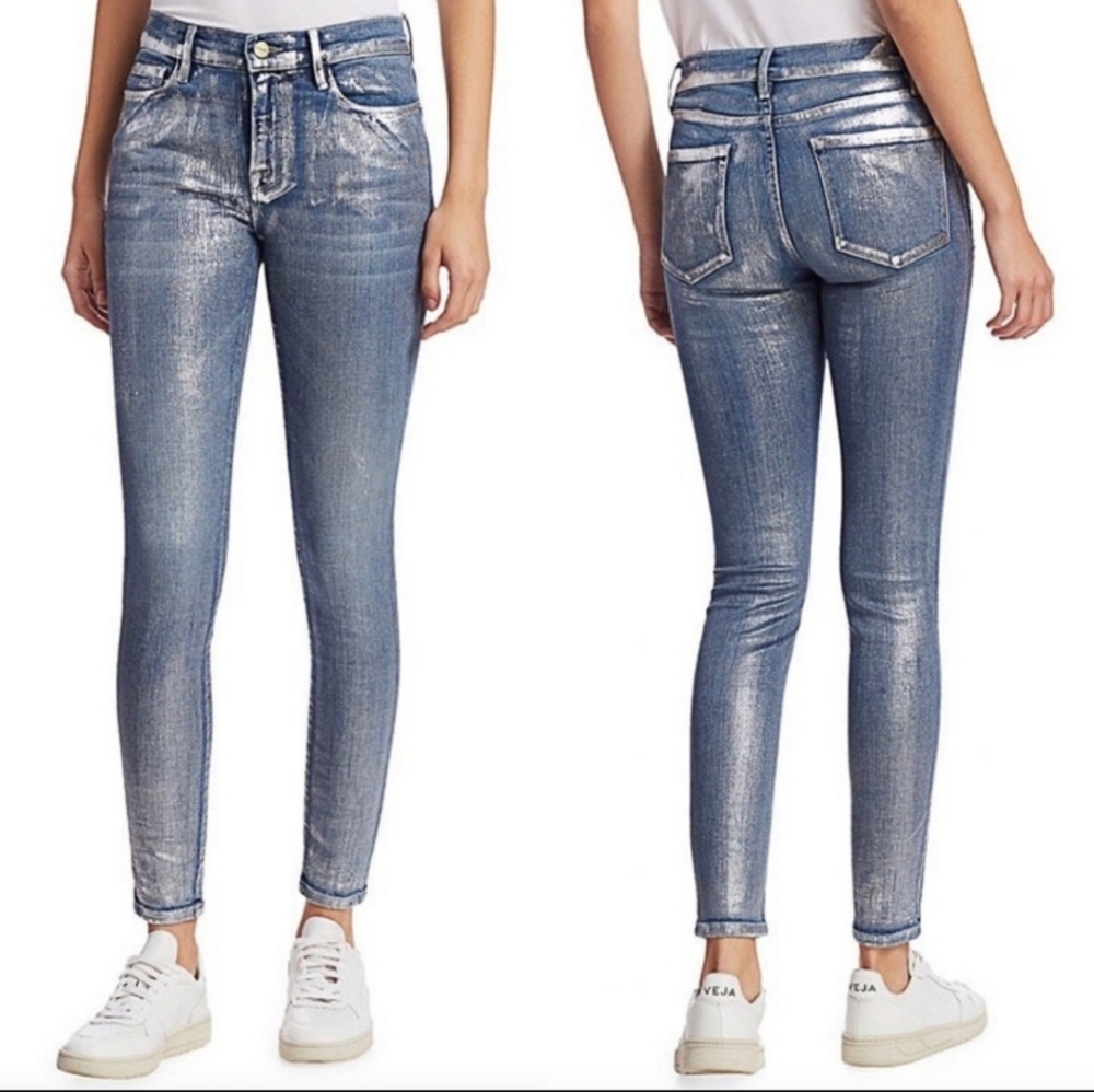 FRAME LE Skinny DJ Canon Foil Jeans